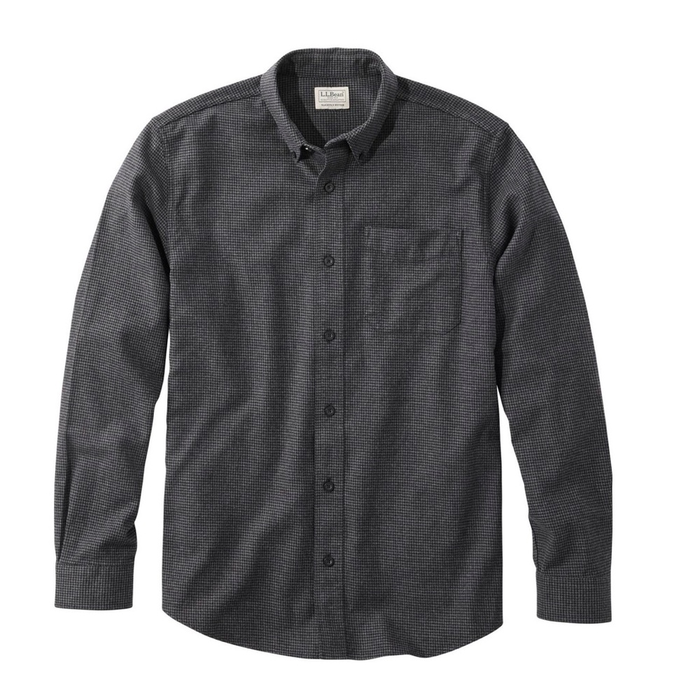 Men's Wicked Good Flannel Shirt, Slightly Fitted, Houndstooth
- L